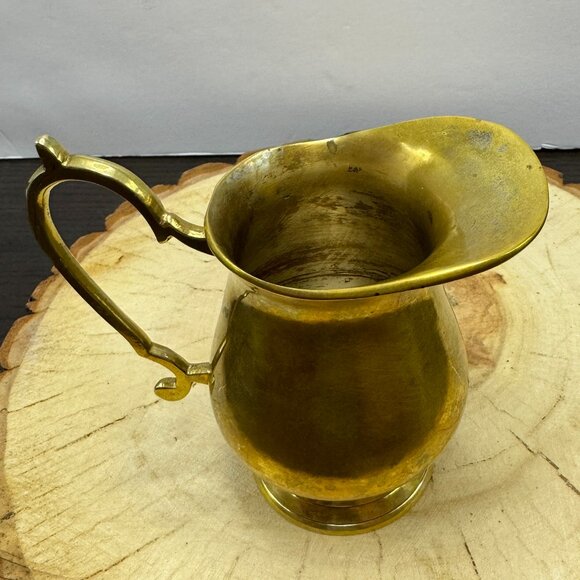Vintage Electro Plated Nickel Silver Creamer Small Pitcher Stamped India Natural - Picture 3 of 7